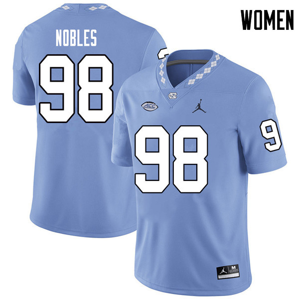 Jordan Brand Women #98 Alex Nobles North Carolina Tar Heels College Football Jerseys Sale-Carolina B